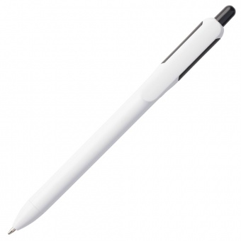Ручка шариковая Bolide, белая с черным фото 