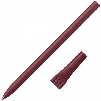 Ручка шариковая Carton Plus, бордовая фото 