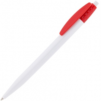 Ручка шариковая Champion, белая с красным фото 