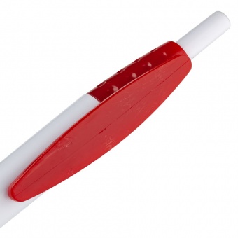 Ручка шариковая Champion, белая с красным фото 