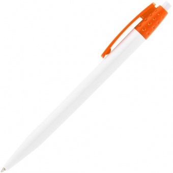 Ручка шариковая Champion ver.2, белая с оранжевым фото 