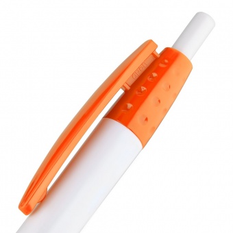 Ручка шариковая Champion ver.2, белая с оранжевым фото 
