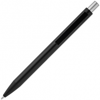 Ручка шариковая Chromatic, черная с серебристым фото 