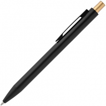 Ручка шариковая Chromatic, черная с золотистым фото 