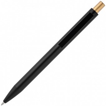 Ручка шариковая Chromatic, черная с золотистым фото 