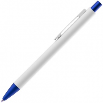 Ручка шариковая Chromatic White, белая с синим фото 