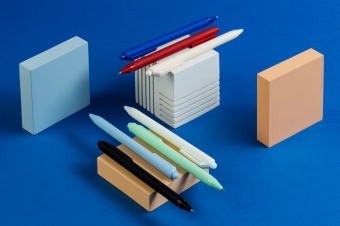 Ручка шариковая Cursive, синяя фото 