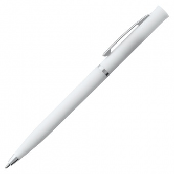 Ручка шариковая Euro Chrome, белая фото 
