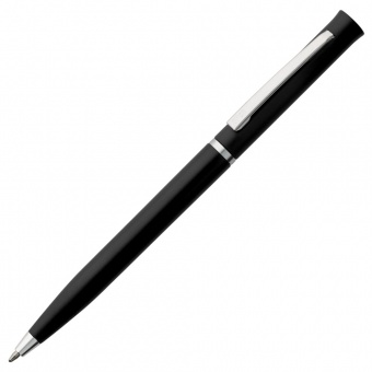 Ручка шариковая Euro Chrome, черная фото 2