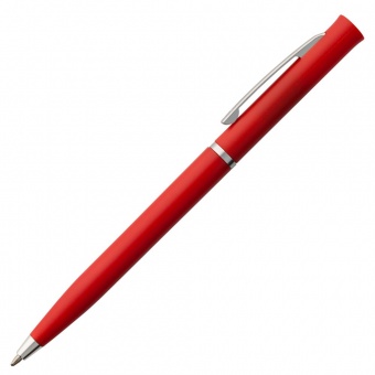 Ручка шариковая Euro Chrome, красная фото 