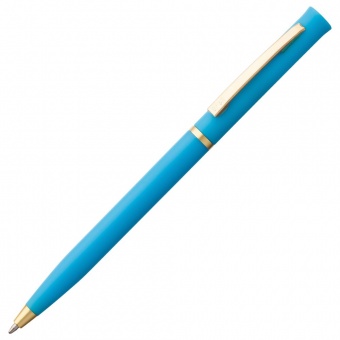 Ручка шариковая Euro Gold, голубая фото 
