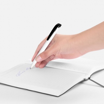 Ручка шариковая Favorite, белая с черным фото 