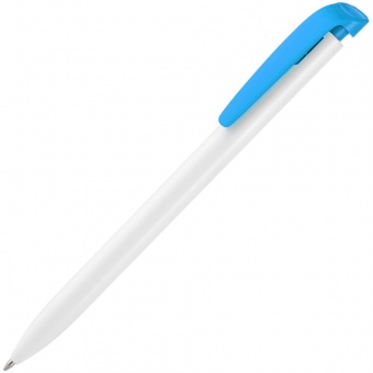 Ручка шариковая Favorite, белая с голубым фото 1