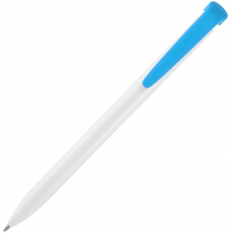 Ручка шариковая Favorite, белая с голубым фото 3
