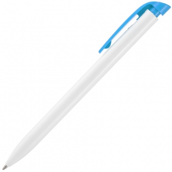 Ручка шариковая Favorite, белая с голубым фото 4