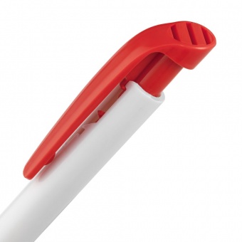 Ручка шариковая Favorite, белая с красным фото 