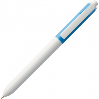 Ручка шариковая Hint Special, белая с голубым фото 