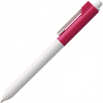 Ручка шариковая Hint Special, белая с розовым фото 