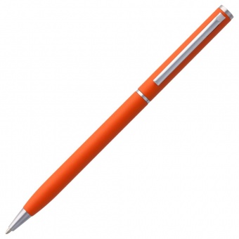 Ручка шариковая Hotel Chrome, ver.2, матовая оранжевая фото 