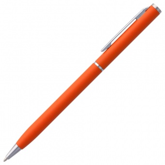 Ручка шариковая Hotel Chrome, ver.2, матовая оранжевая фото 