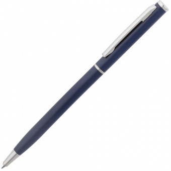 Ручка шариковая Hotel Chrome, ver.2, матовая синяя фото 