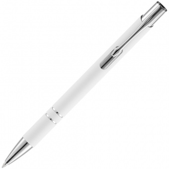 Ручка шариковая Keskus Soft Touch, белая фото 