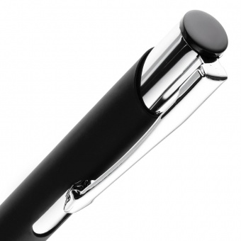 Ручка шариковая Keskus Soft Touch, черная фото 