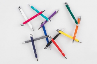 Ручка шариковая Keskus Soft Touch, фиолетовая фото 