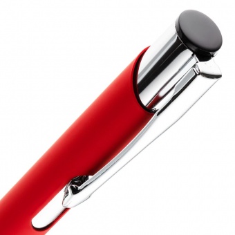 Ручка шариковая Keskus Soft Touch, красная фото 