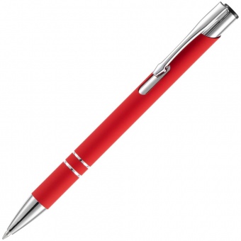 Ручка шариковая Keskus Soft Touch, красная фото 