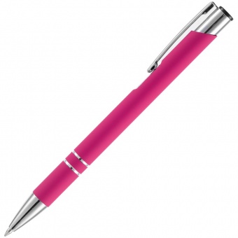 Ручка шариковая Keskus Soft Touch, розовая фото 