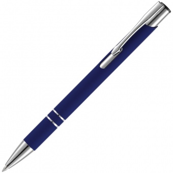 Ручка шариковая Keskus Soft Touch, темно-синяя фото 