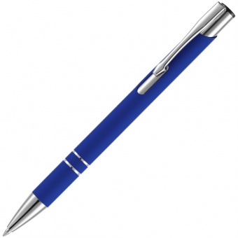 Ручка шариковая Keskus Soft Touch, ярко-синяя фото 