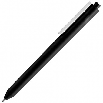 Ручка шариковая Pigra P03 Mat, черная с белым фото 