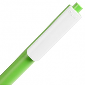 Ручка шариковая Pigra P03 Mat, светло-зеленая с белым фото 