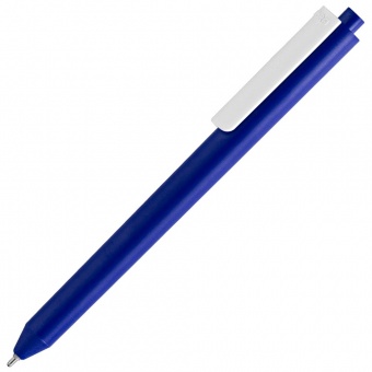 Ручка шариковая Pigra P03 Mat, темно-синяя с белым фото 