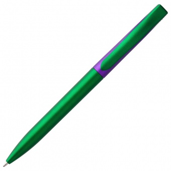 Ручка шариковая Pin Fashion, зелено-фиолетовый металлик фото 
