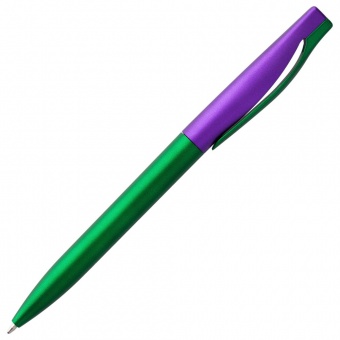 Ручка шариковая Pin Fashion, зелено-фиолетовый металлик фото 