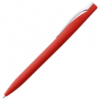 Ручка шариковая Pin Soft Touch, красная фото 