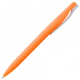 Ручка шариковая Pin Soft Touch, оранжевая фото 