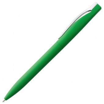 Ручка шариковая Pin Soft Touch, зеленая фото 