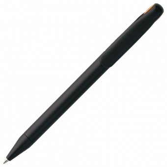 Ручка шариковая Prodir DS1 TMM Dot, черная с оранжевым фото 