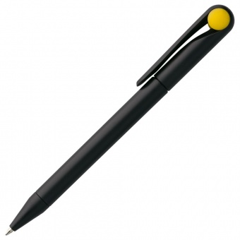 Ручка шариковая Prodir DS1 TMM Dot, черная с желтым фото 