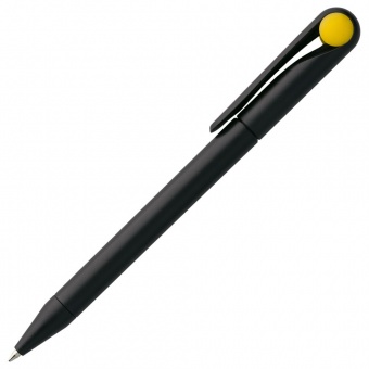 Ручка шариковая Prodir DS1 TMM Dot, черная с желтым фото 
