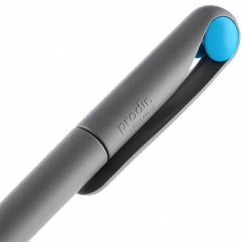 Ручка шариковая Prodir DS1 TMM Dot, серая с голубым фото 