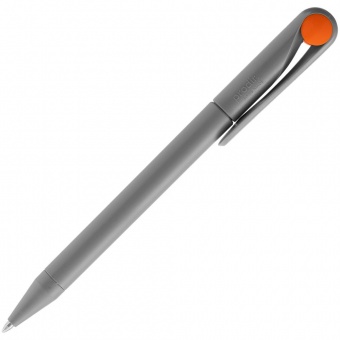 Ручка шариковая Prodir DS1 TMM Dot, серая с оранжевым фото 