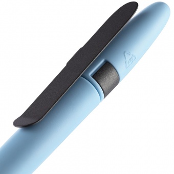 Ручка шариковая Prodir DS5 TSM Metal Clip, голубая с серым фото 
