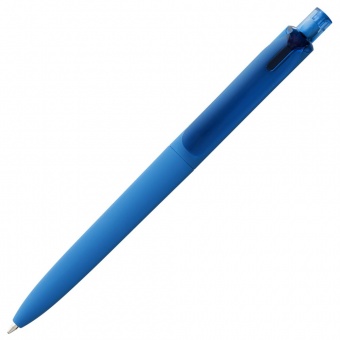 Ручка шариковая Prodir DS8 PRR-T Soft Touch, голубая фото 