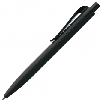 Ручка шариковая Prodir QS01 PRP-P Soft Touch, черная фото 