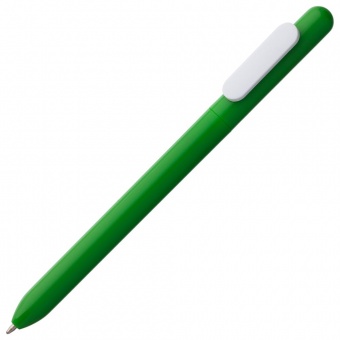 Ручка шариковая Swiper, зеленая с белым фото 